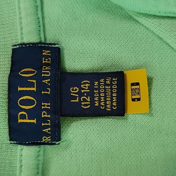 Kids Polo by Ralph Lauren Polo Shirt, Mint Green, Large, Pre-owned - Picture 4 of 7